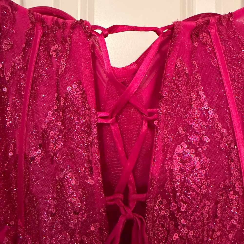 Clarisse Vibrant Pink Dress - Picture 9 of 14